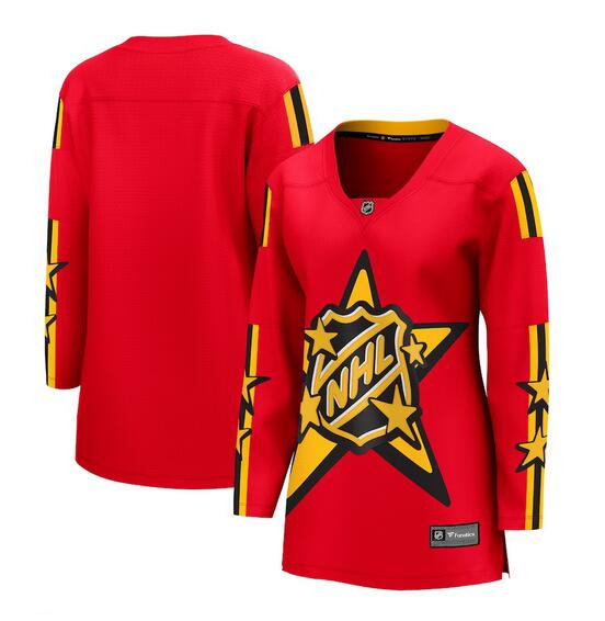 Women's All-Star Game 2024 Red adidas x drew house Breakaway Stitched Hockey Jersey
